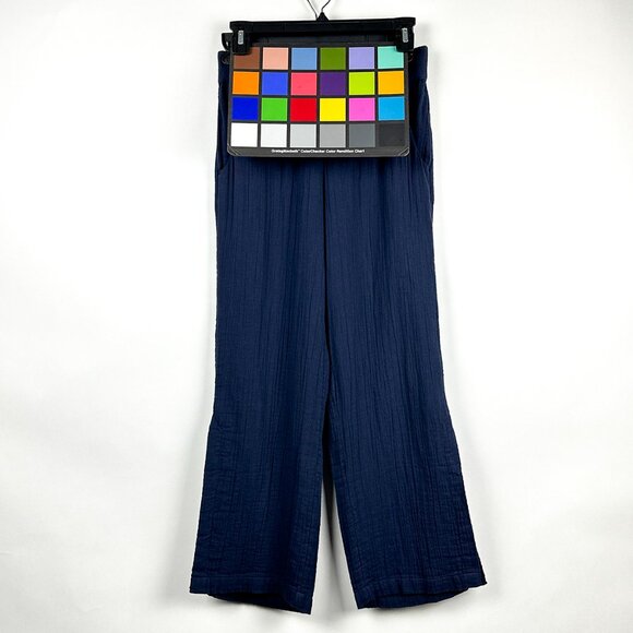 Soft Surroundings Gauze Pull-On Wide Leg Navy Blue Pants Size PXS Petite - Picture 13 of 13
